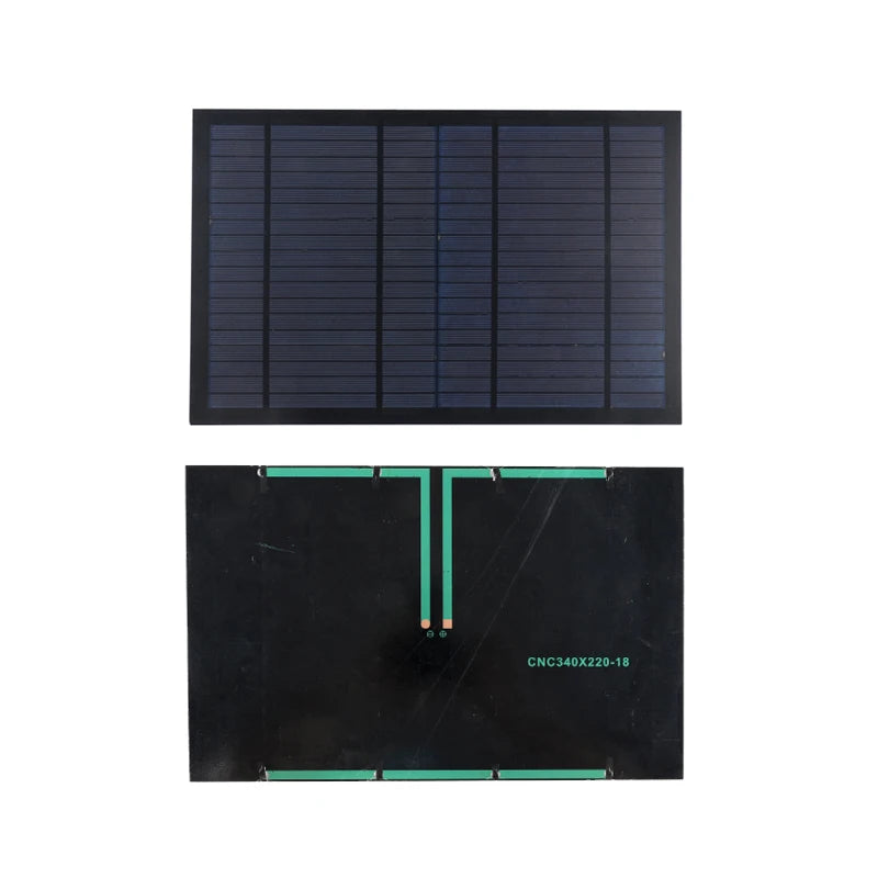 6V 9V 18V Solar Panel Outdoor DIY Battery Charger Portable 2W 6W 10W Solar Cell USB Power Bank for Mobile Phone Hiking Camping