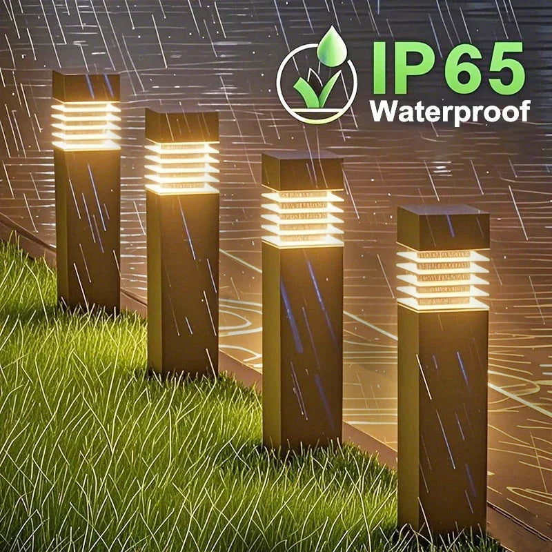 Solar Path Lamp LED Outdoor Garden Lawn Decor Lantern for Patio Balcony Yard Walk Solar Lights