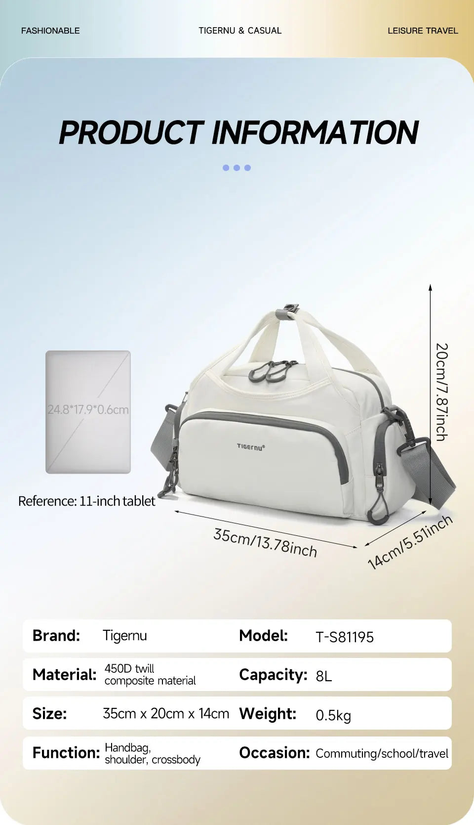 Tigernu Women Shoulder Bags For Grils Handbag Women Bags Sport Crossbody Bags Commuting Pack Slingbag Female Bags Nylon Tote Bag