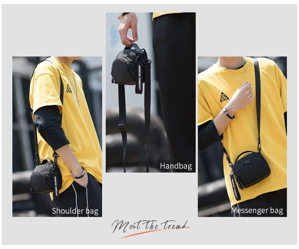 HK Lightweight Crossbody Bags for Men Waterproof Shoulder Chest Bag Casual Daily Messenger Bag Small Phone Pouch Wallet Handbag