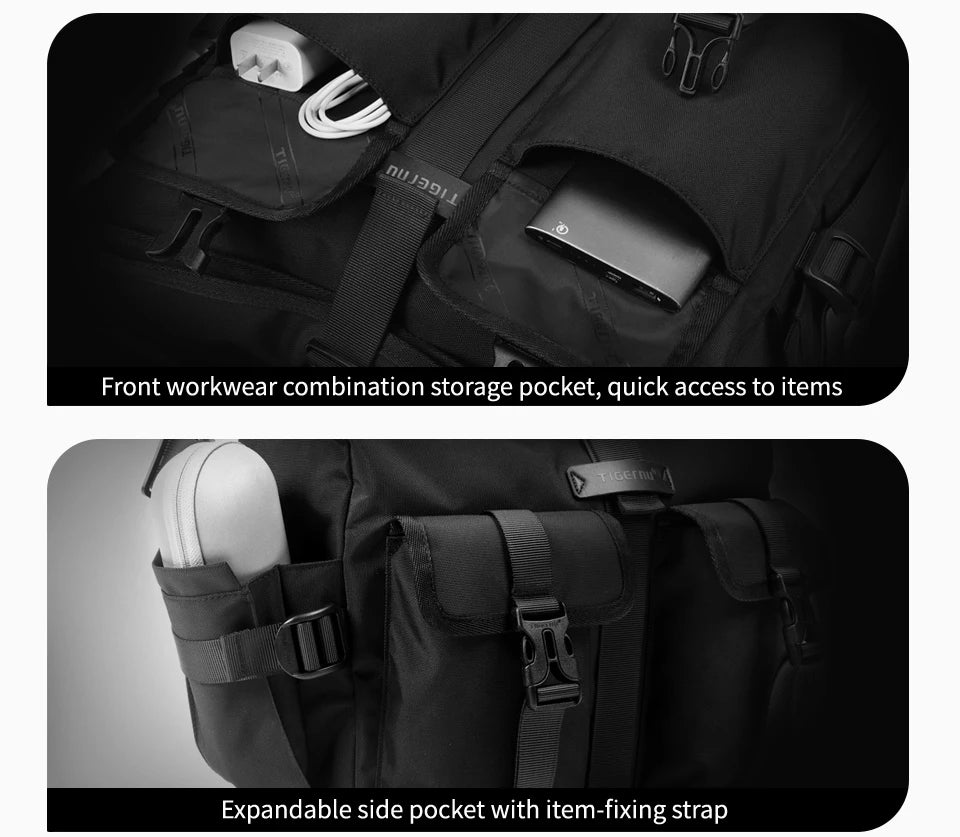 Tigernu Fashion Shoulder Bags For Men Crossbody Bags Male Expandable Bags 13.3inch Laptop Bag Messenger Bag Boys Handbag Sling