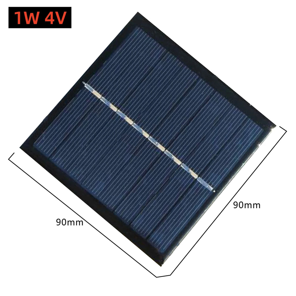 0.3W 3V Solar Panel Solar Battery Charger DIY Solar Power Bank Kit Battery Cell Phone Charger with Cable Wire Emergency Use