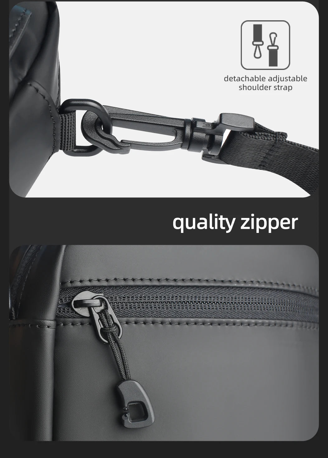 HK Men's Side Shoulder Bag Water-resistent Crossbody Bag For Men Travel Passport Wallet Mini Cell Phone Bag Pouch Sling Packs