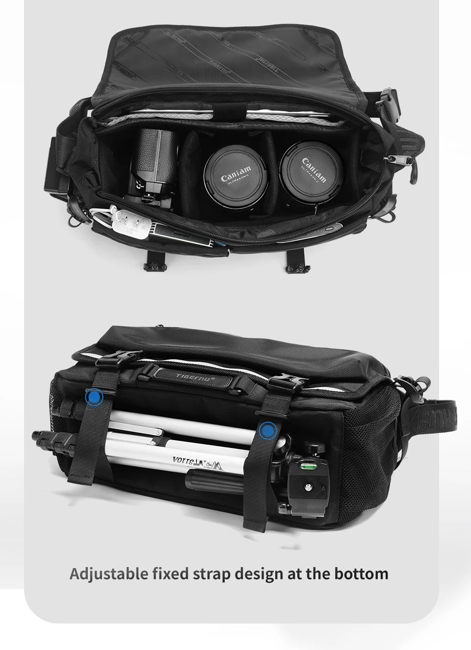 Tigernu Men's Shoulder Bags Waterproof Camera Bag Fashion Messenger Bags For Men Crossbody Bags Outdoor Pack Video Bags Travel
