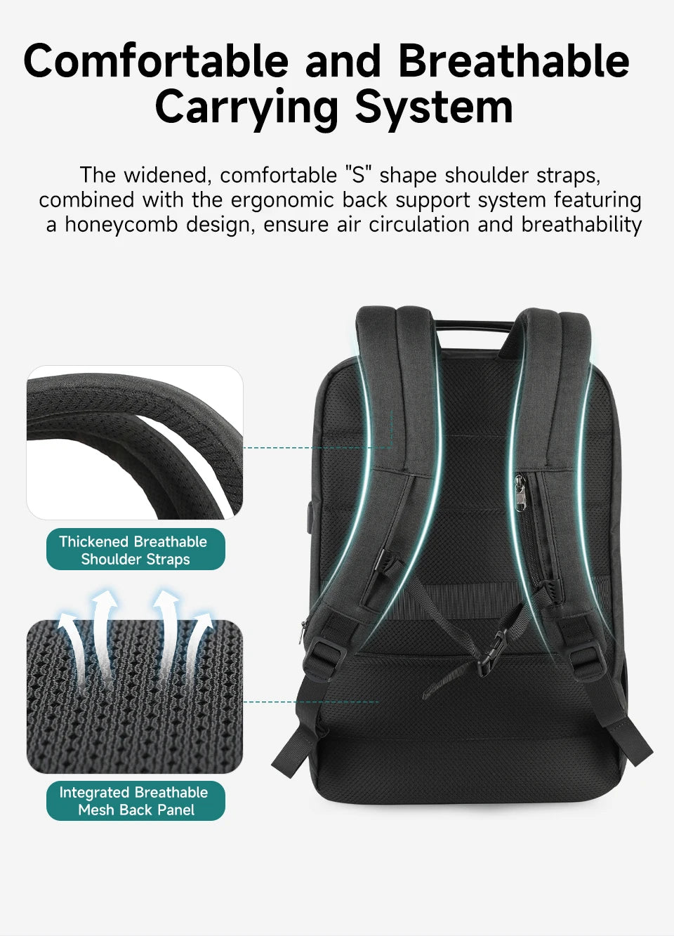 Tigernu Men Expandable Backpack 15.6-19inch Laptop Backpack For Men RFID Anti Theft Bag Travel Bag Schoolbag Cabin Bags Knapsack