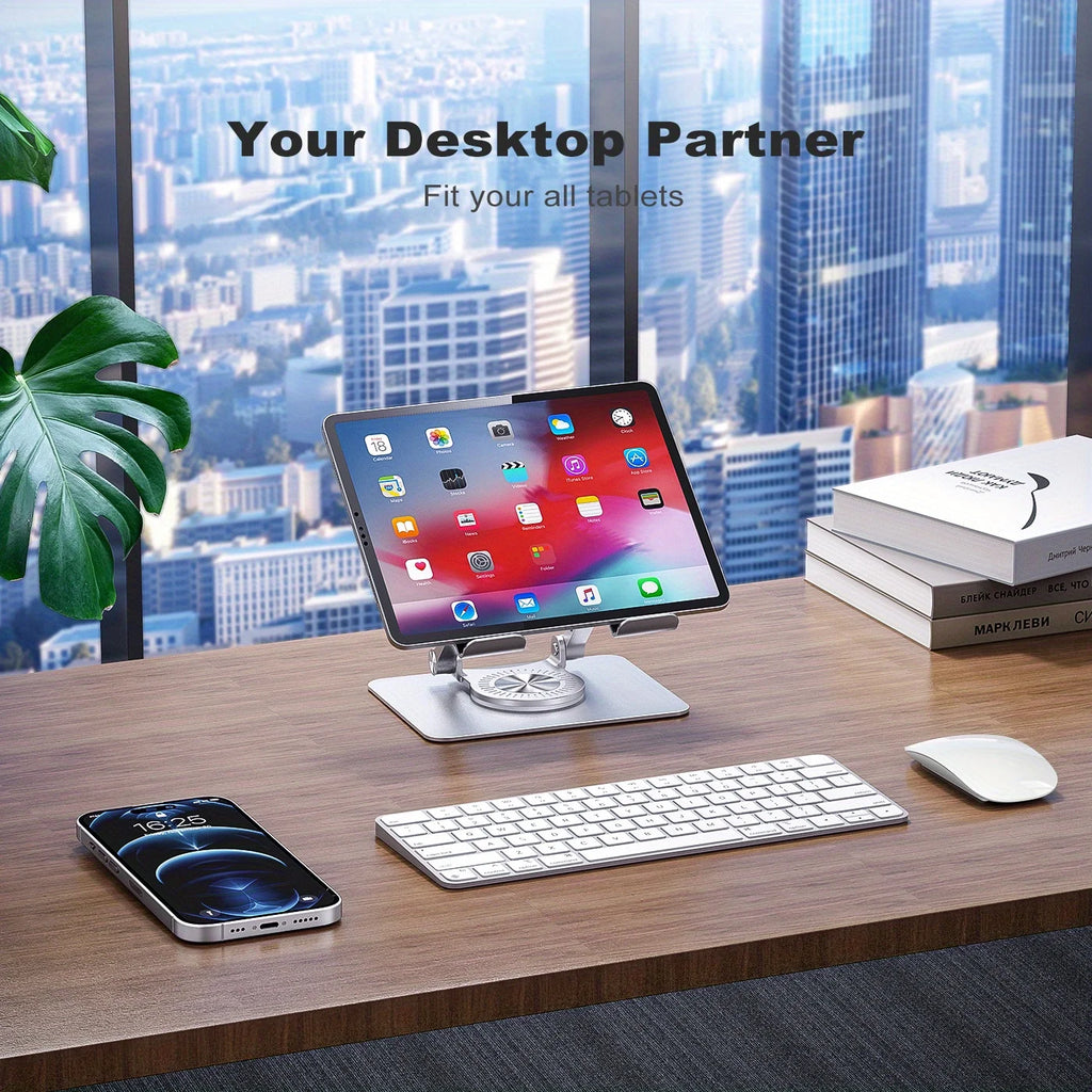 tablet Stand, Swivel Tablet Stand With 360 Rotating Base, Adjustable Tablet Holder For Drawing, Compatible With IPad Pro/Air