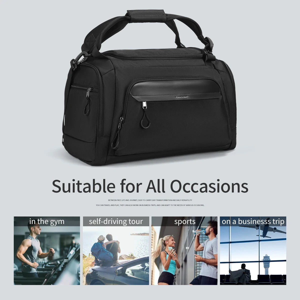 Tigernu Travel Bags For Men For Women 15.6inch Laptop Bag Handbag Waterproof Shoulder Bags Men Sport Bags For Gym Fitness Bags