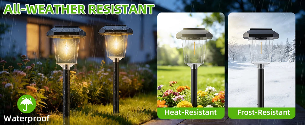 Solar Garden Lights Waterproof LED Auto Sensor Path Lighting Solar Energy Landscape Lamp For Outside Walkway Sideway Home