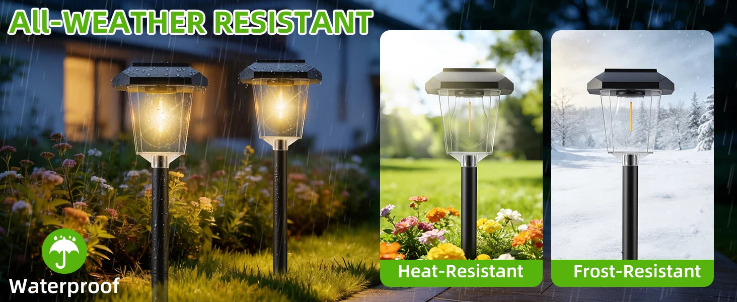 Solar Garden Lights Waterproof LED Auto Sensor Path Lighting Solar Energy Landscape Lamp For Outside Walkway Sideway Home