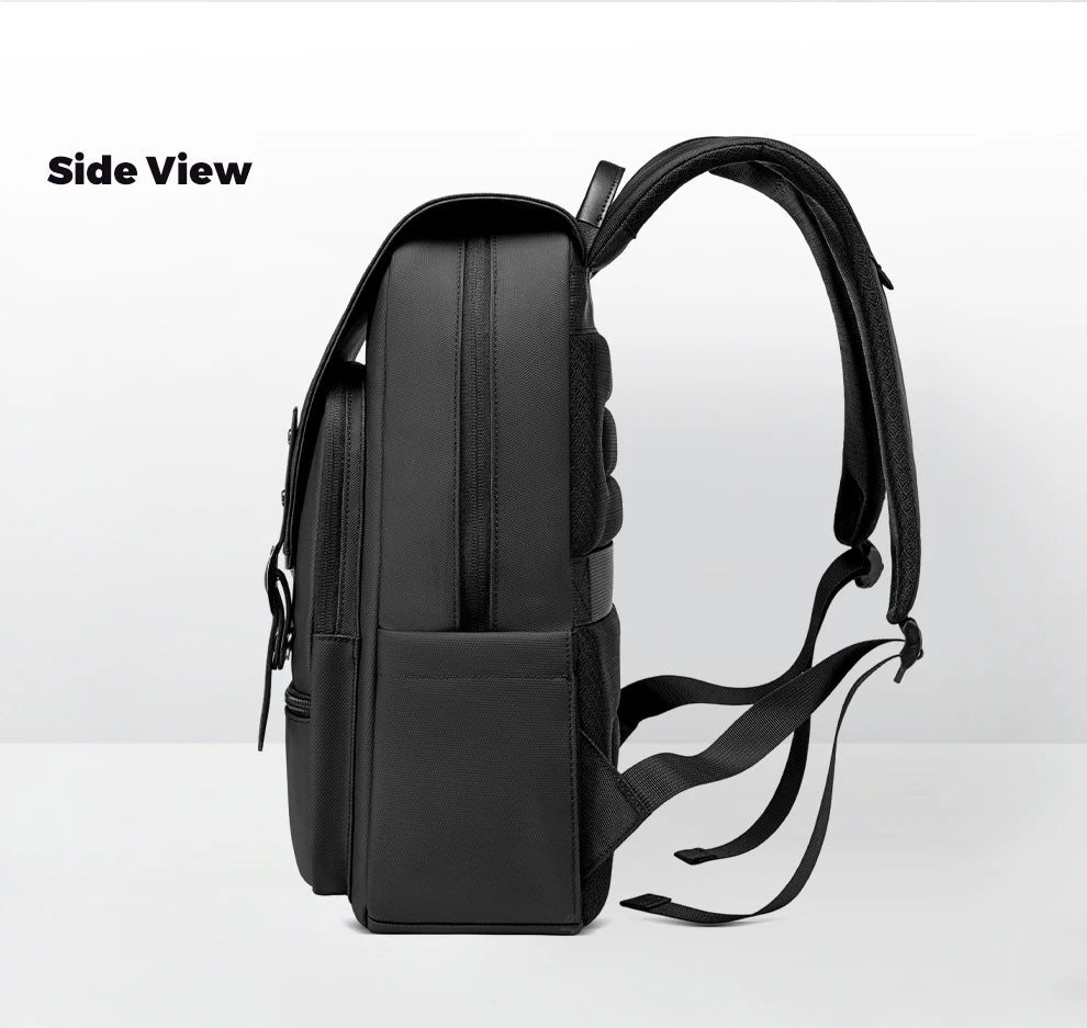 HK Vintage Backpack for Men 15.6 inch Laptop Backpack with Magnetic Flap Waterproof Travel Commuter Bag College Bookbag Daypack