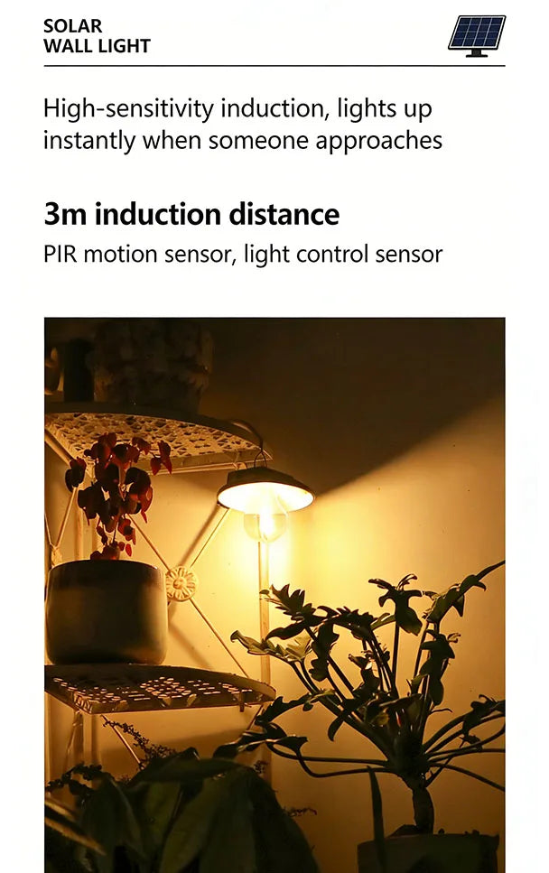 Solar Lights for Outside 4Modes Split Motion Sensor Outdoor Lights Outdoor Waterproof IP65 Solar Lights for Yard Patio Garden