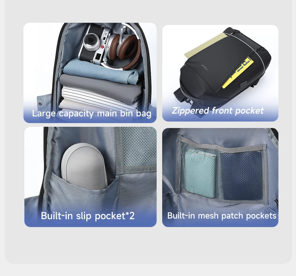 Tigernu Fashion Backpack Men Travel Backpack With Shoes Pocket 180° Opening Bags Male School Backpack Laptop Backpacks Schoolbag