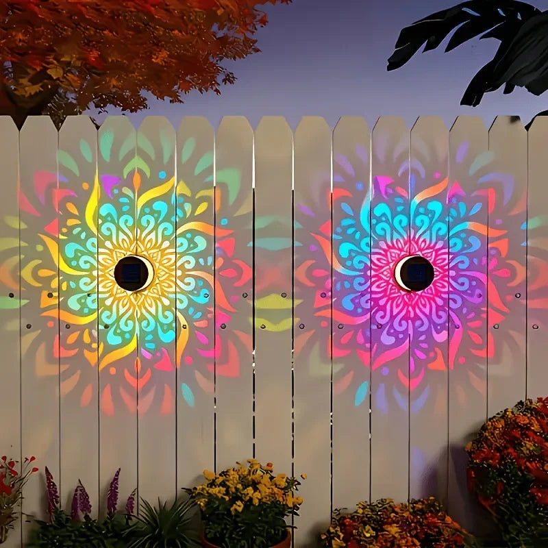 Solar Powered Sunflower Wall Light Outdoor Garden Decorative Sconce Patio Fence Pathway Landscape Night Lighting for Home
