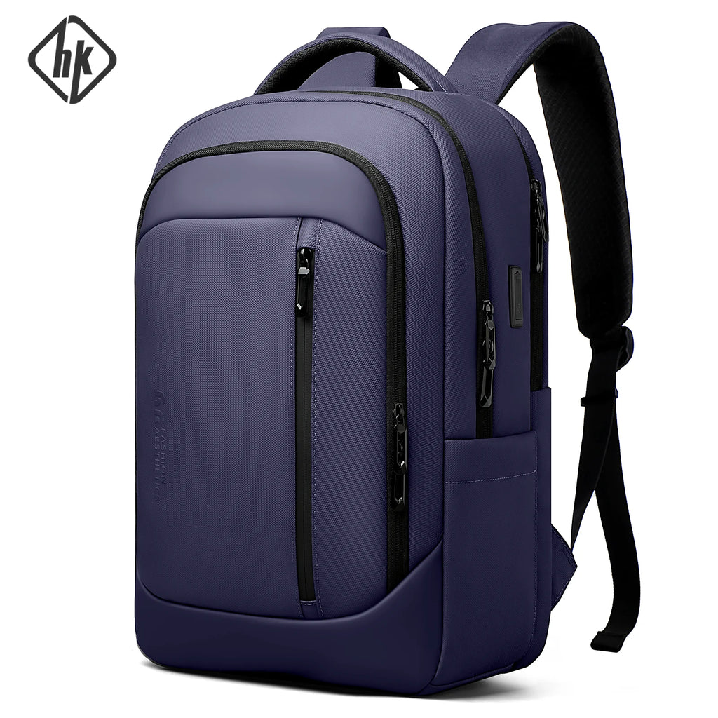HK Travel Backpack for Men Airline Approved 17” Laptop Business Backpack Large Capacity Rucksack With USB Port Computer Backpack