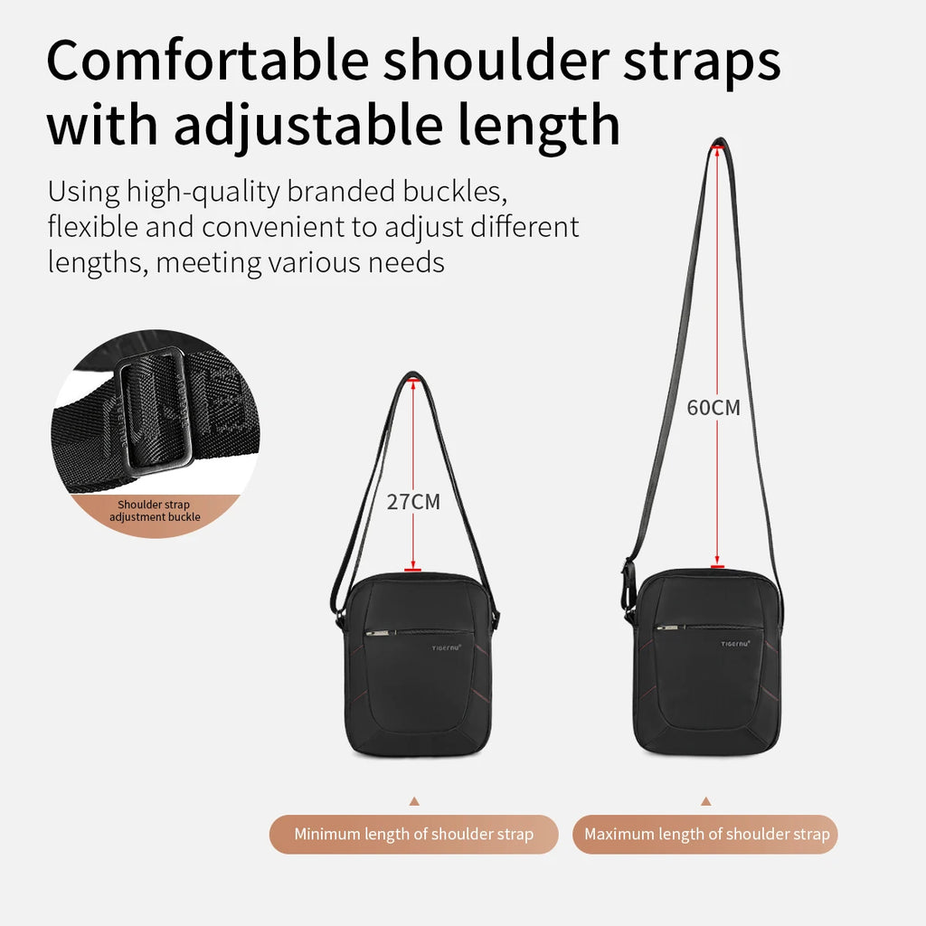 Tigernu Shoulder Bags For Men Business Messenger Bag 10inch Ipad Bags Male Crossbody Bags Handbag Casual Travel Bags Sling Pack
