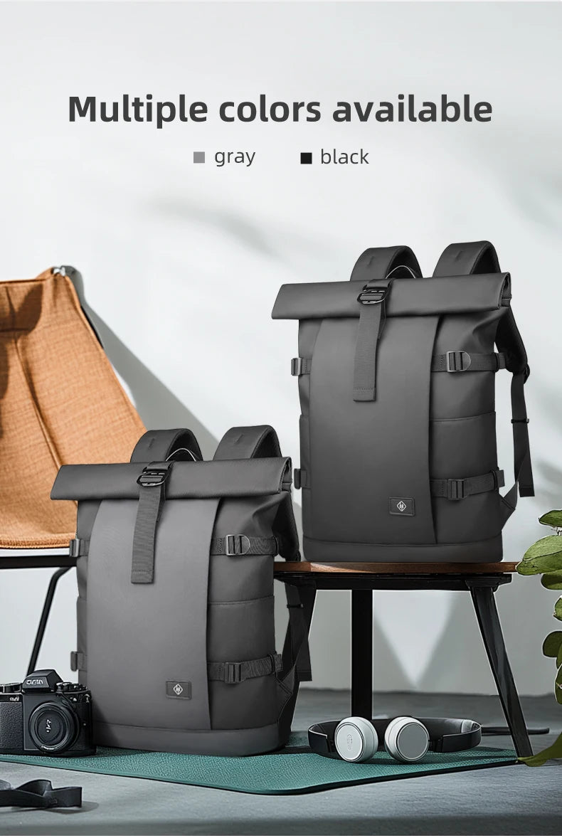 HK Expandable Travel Backpack for Men Large Capacity Hiking Rucksack Waterproof 17 inch Laptop Backpack Men's School Bag Daypack