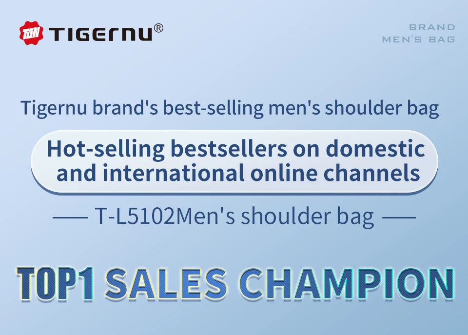 Tigernu HOT SELLING Bags For Men Messenger Bag Casual Shoulder Pack Male Crossbody Bolsa Mini Bag Sling Bags Ipad Travel Package
