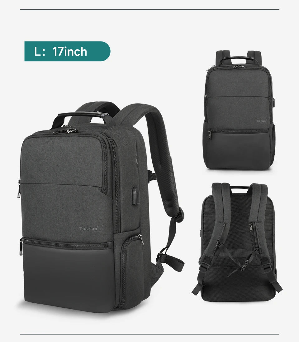 Tigernu Men Expandable Backpack 15.6-19inch Laptop Backpack For Men RFID Anti Theft Bag Travel Bag Schoolbag Cabin Bags Knapsack