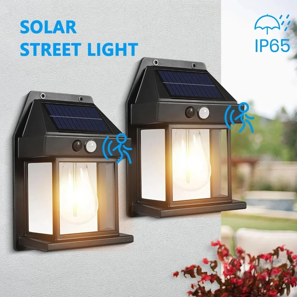 Powerful Solar Wall Light Outdoor Waterproof LED Lamp House Garden Fence Decoration Light Sensor Solar Energy Wall Lantern LED