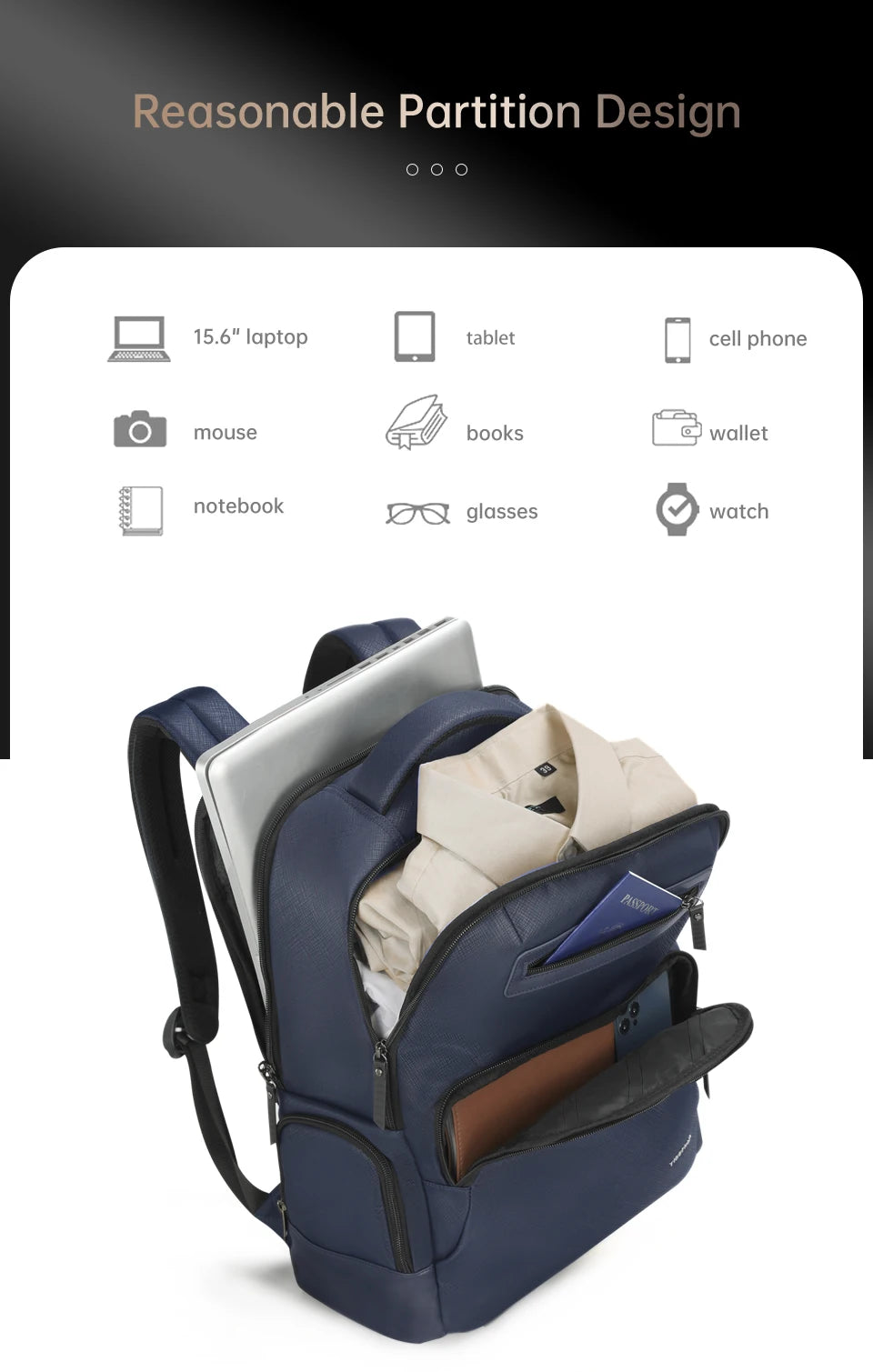 Tigernu Travel Backpack Bags 15.6inch Laptop Backpacks For Men Waterproof School Backpacks Business Bags Knapsack Connect Series