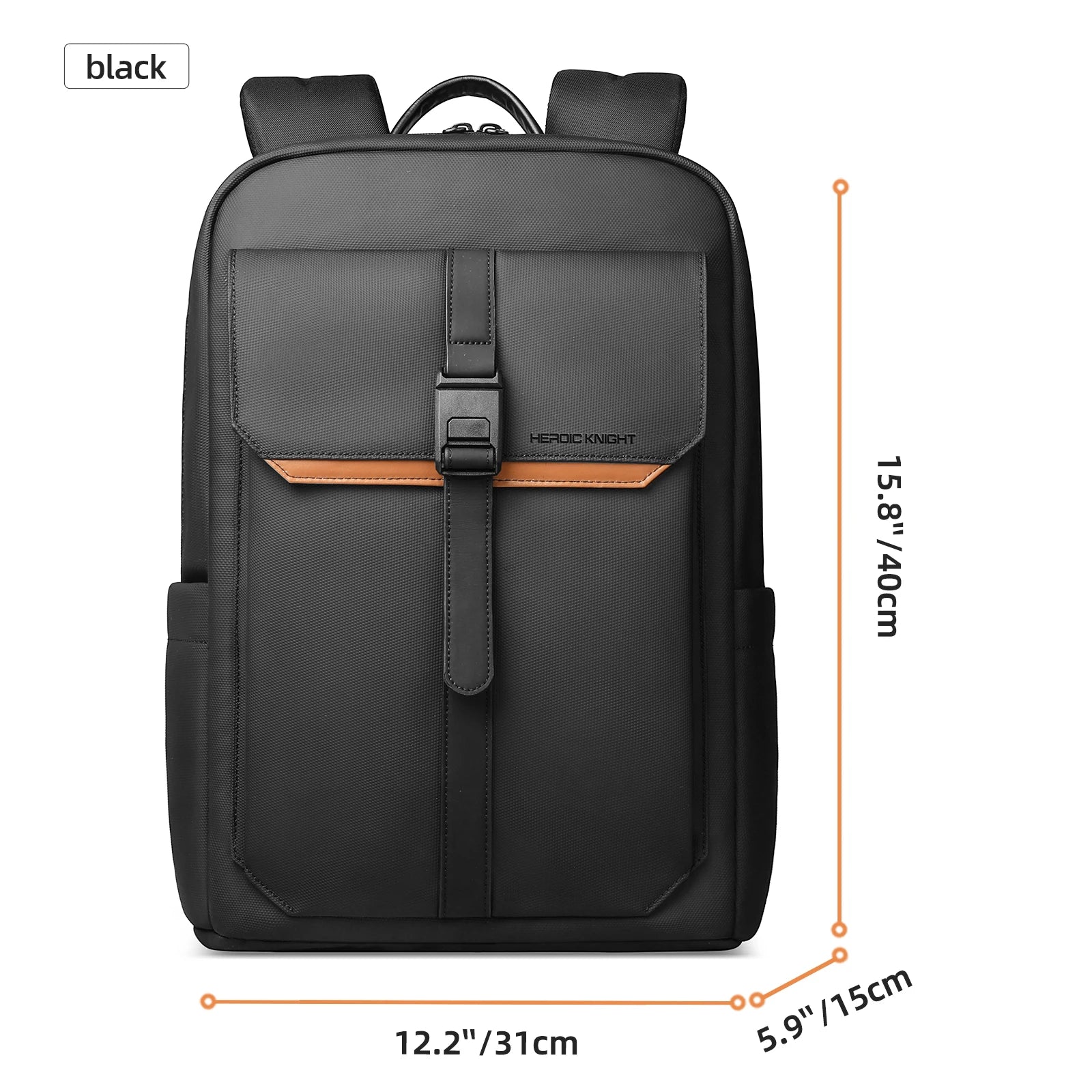 HK Vintage Flap Backpack for Men Waterproof 15.6 inch Laptop Backpack Casual College School Computer Bag Travel Backpack Daypack