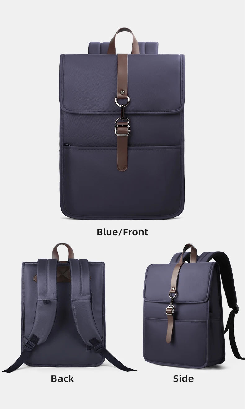 HK Classic Business Backpack For Men Casual 15.6 Inch Laptop Bag With USB Waterproof College School Bags Work Office Rucksacks