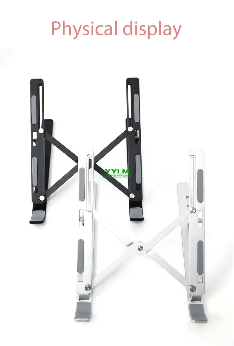 YYLM N3 Desktop Portable Aluminum Alloy Laptop Stand Foldable Heightened For iPad Bracket Notebook Metal Cooling Base In Stock