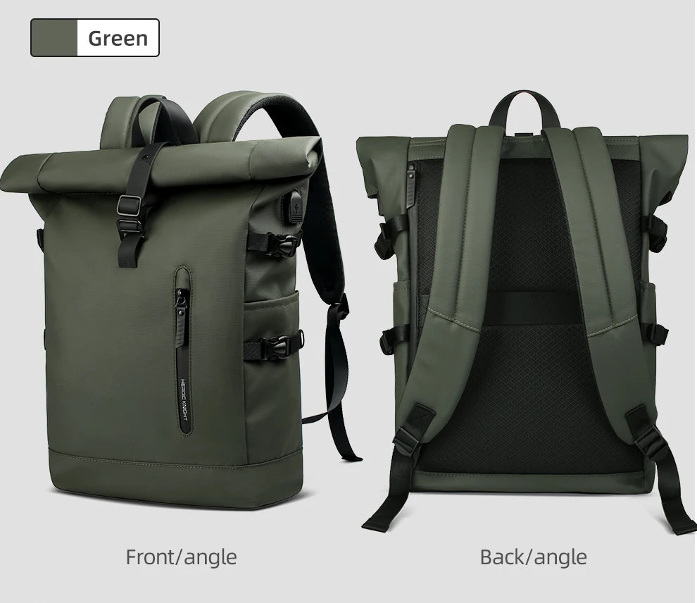 HK Large 15.6 Inch Laptop Backpack Men Anti-Theft Travel Backpack for Business University Bicycle School Backpack With USB Port