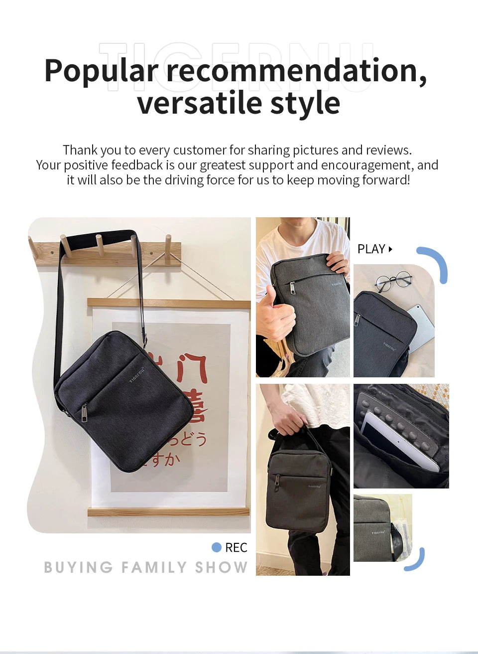 Tigernu HOT SELLING Bags For Men Messenger Bag Casual Shoulder Pack Male Crossbody Bolsa Mini Bag Sling Bags Ipad Travel Package