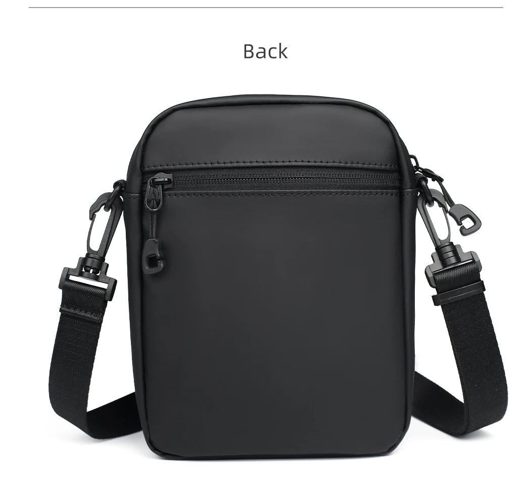 HK Men's Side Shoulder Bag Water-resistent Crossbody Bag For Men Travel Passport Wallet Mini Cell Phone Bag Pouch Sling Packs