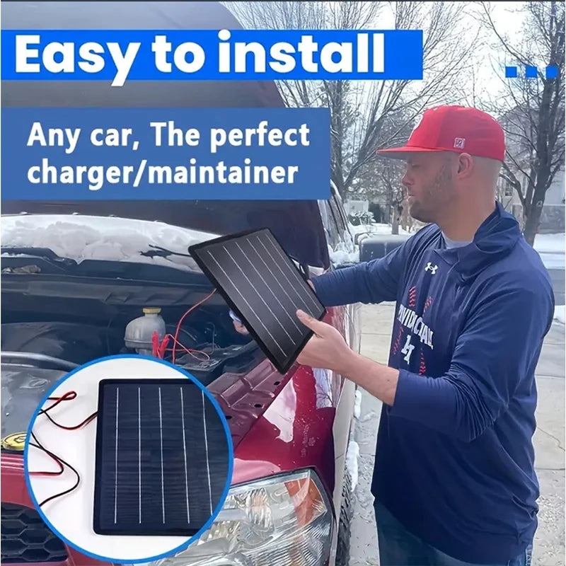 50W Solar Panel Trickle Charger For Car Battery Solar Battery Maintainer Car Truck Boat RV Motorcycle Marine Trailer Power Bank