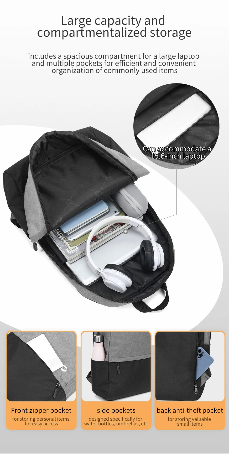 Tigernu School Backpacks For Men For Women Backpack 15.6inch Laptop Backpack Light Children's Backpack Schoolbag Travel Backpack