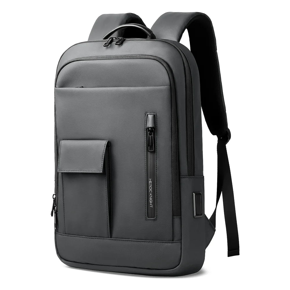 HK Lightweight Business Backpack Men Waterproof 15.6 inch Laptop Backpack with USB Port Anti-theft College Computer Bag for Work