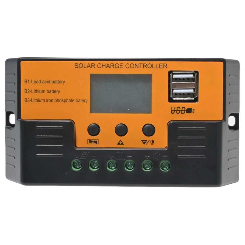 Solar Regulator 12V/24V 30A 20A 10A Solar Charge Controller Battery Charger LCD Display Dual Output USB 5V Solar Panel Controlle