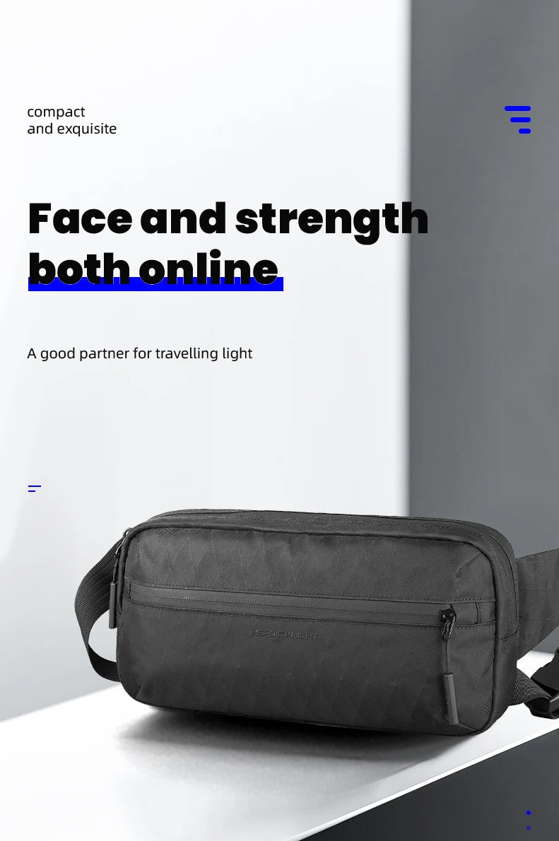 HK Sling Bag for Men X-Pac Fabric Crossbody Bag Small Men's Shoulder Bag Waterproof Chest Bag Ultra-light Fanny Pack Phone Pouch