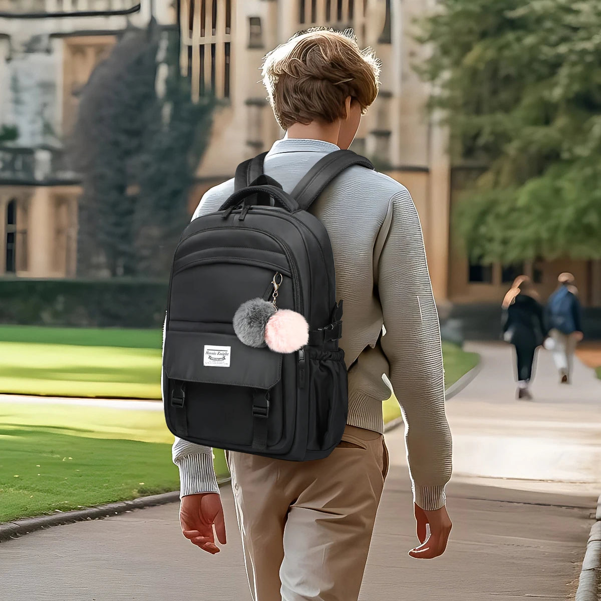 HK Large Capacity School Backpack Girls Bookbag for College Students Lightweight 15.6 inch Laptop Computer Backpack Notebook Bag
