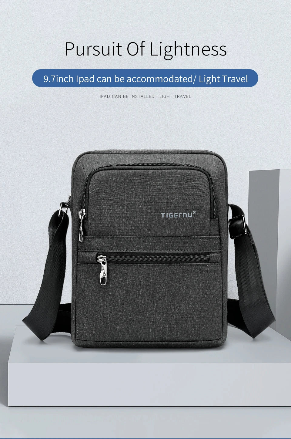 Tigernu Men's Messenger Bags Men Mini Bag For Business Shoulder Bag Male Casual Crossbody Bag College Travel Sling Bags For Men