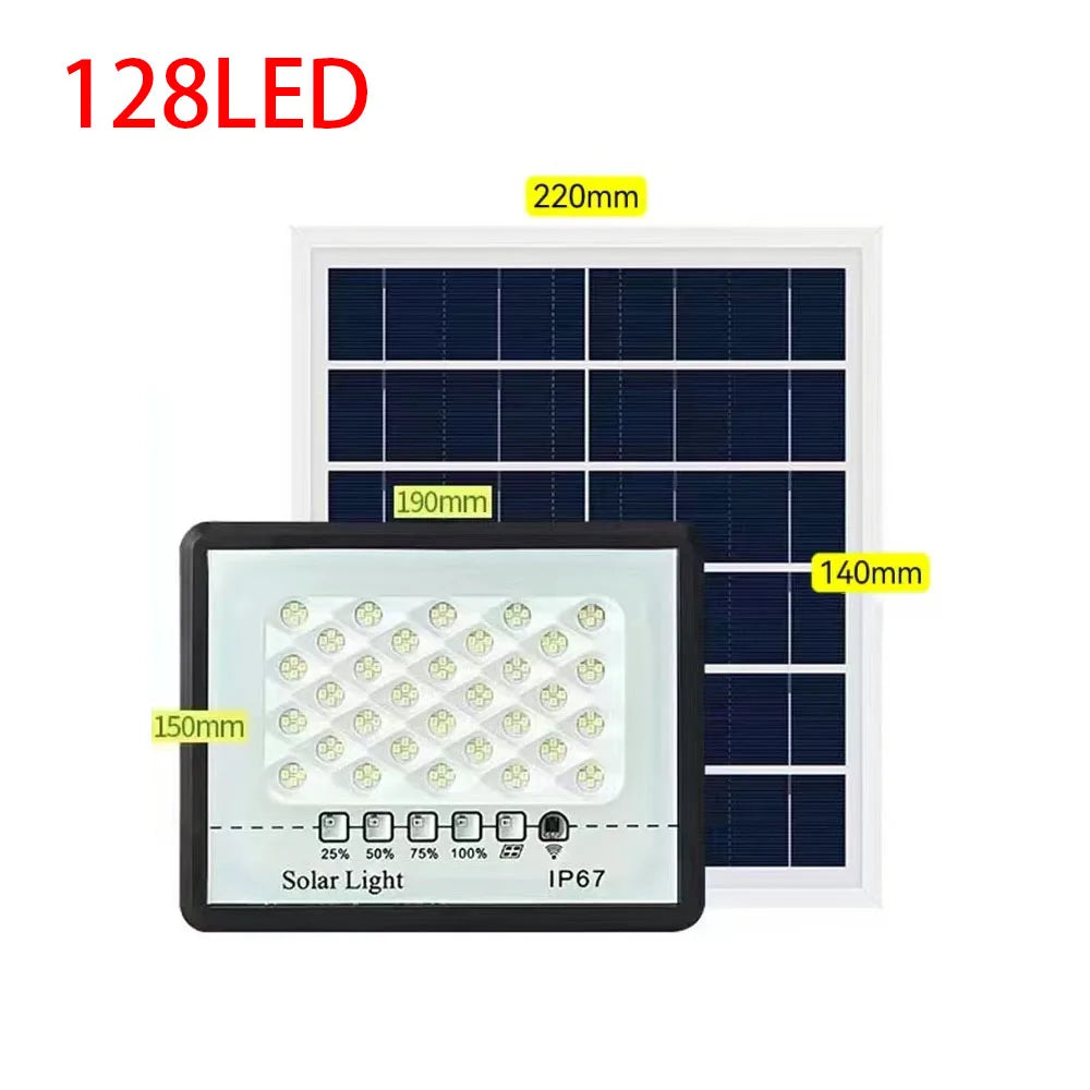 Solar Lamp Outdoor Waterproof Spotlights Solar Lights Remote Control Solar Floodlight Wall Street Garden Lights Sunlight