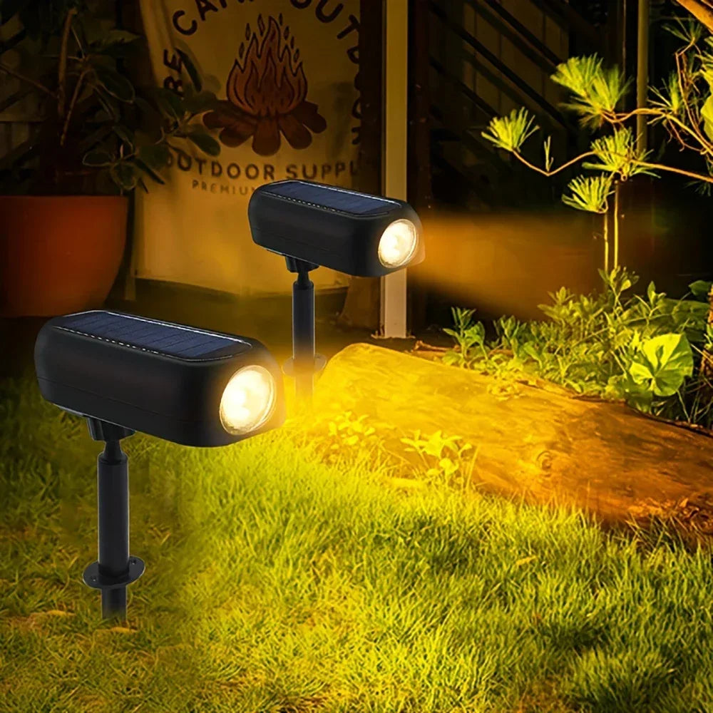 Solar Powered Outdoor Lights Garden Decoration Landscape Spotlights Waterproof Solar Lighting Yard Lawn Pathway Auto On/Off