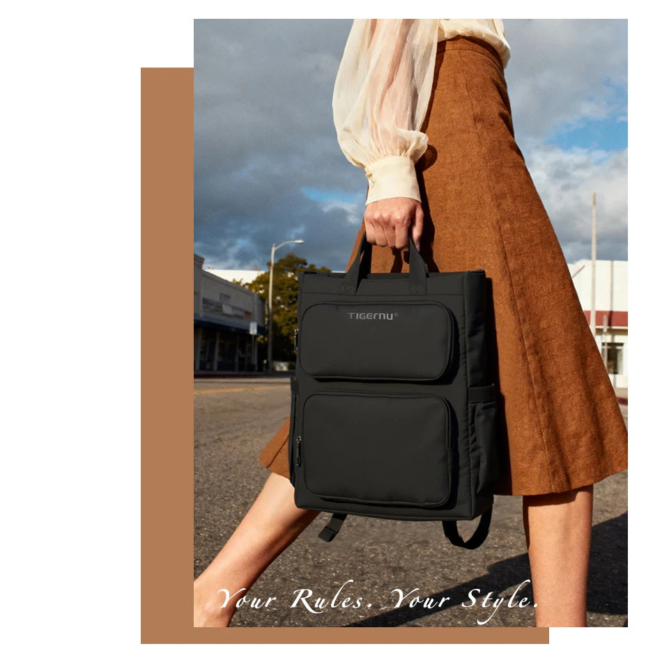 Tigernu Women Backpacks Fashion School Backpack Girls Bags 15.6'' Laptop Backpack For Women Bags Outdoor Knapsack Female Handbag
