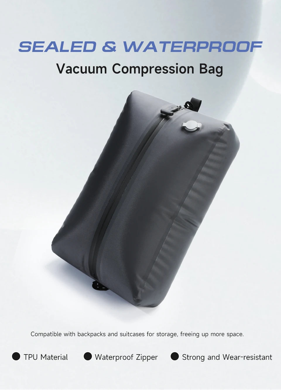 Tigernu Vacuum Compression Bags With Pump Separate Vacuum Pack Travel Portable Bag Waterproof TPU Luggage Packaging Portion Bags