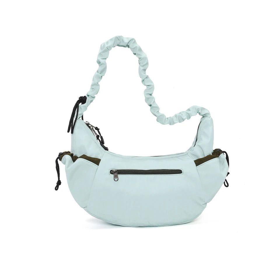 Tigernu Women Bags Fashion Half-Moon Shoulder Bag Female Underarm Bag Light Wrinkled Drawstring Handbag Women Totes Shoulder Bag