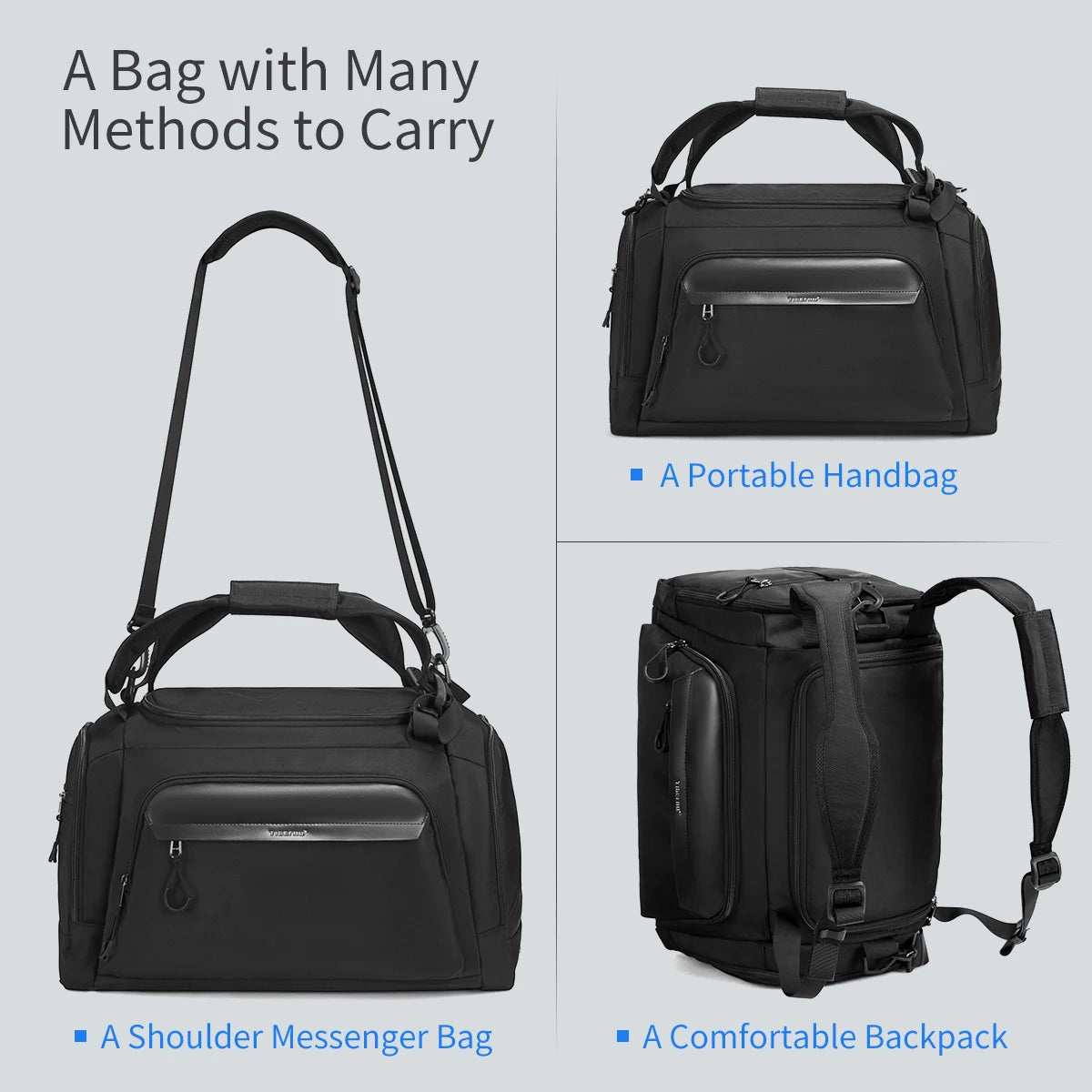 Tigernu Travel Bags For Men For Women 15.6inch Laptop Bag Handbag Waterproof Shoulder Bags Men Sport Bags For Gym Fitness Bags