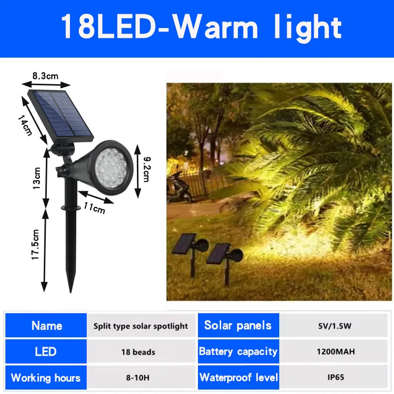 Solar lawn light, ground-mounted lamp, outdoor waterproof courtyard, villa garden, tree lighting, landscape spotlight