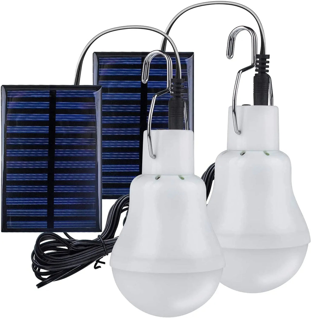 7W Solar Light Waterproof USB Charged Hanging Emergency Sunlight Powered Lamp Outdoor Indoor House Solar Bulb Light Solar Panels