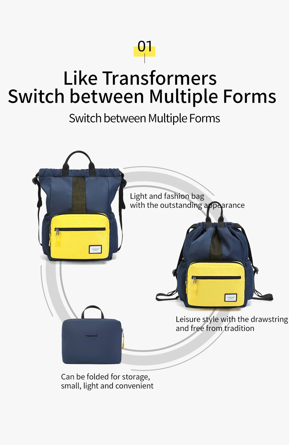 Tigernu Women Backpack Bags Foldable Backpacks Men Child Schoolbag 14'' Laptop Backpack Lightweight Travel Bags School Backpacks