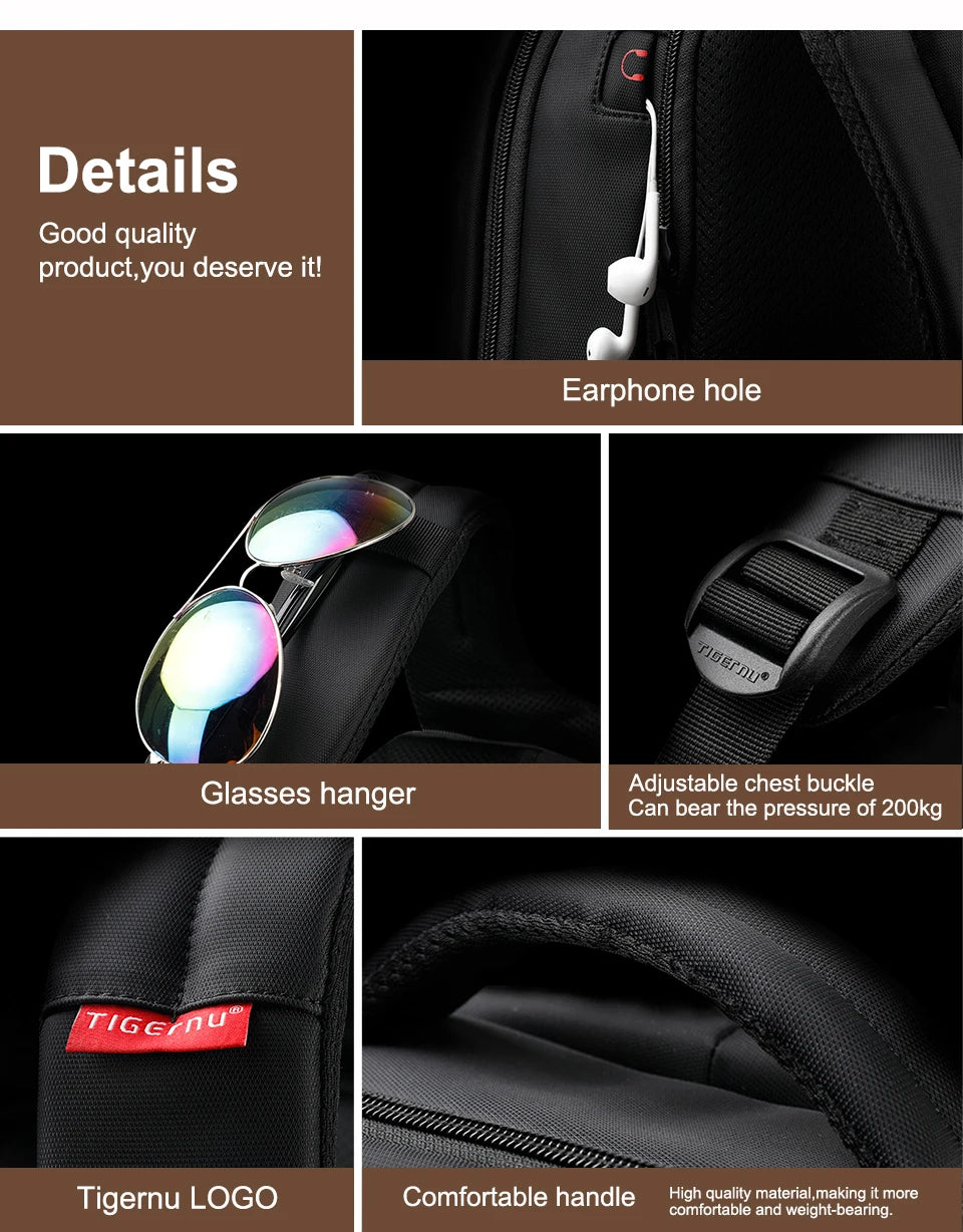 Tigernu Anti Theft Backpacks For Men 15inch Laptop Backpack Bag Casual Travel Backpack Schoolbag Male Backpack Mochilas Knapsack