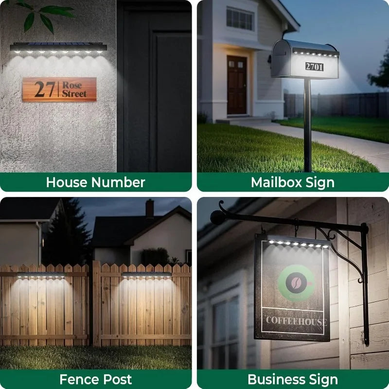 Solar Wall Light Outdoor Waterproof Garden Decora Balcony Staircase Fence Home Atmosphere Lighting Solar Powered Lamp Sign Lamp
