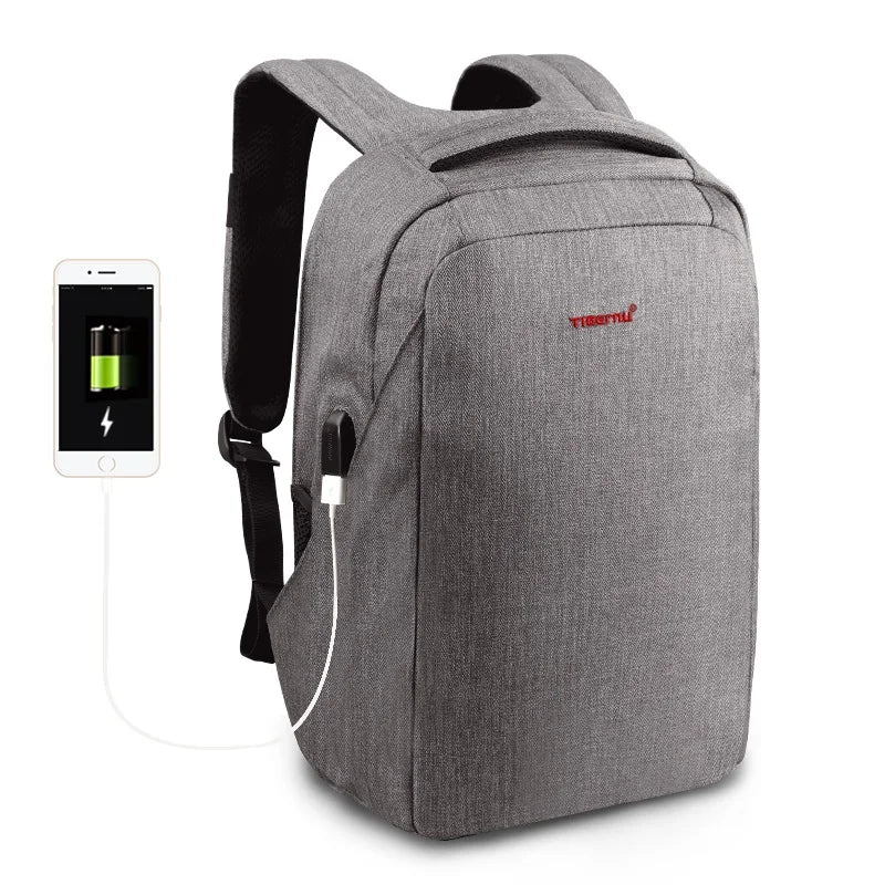 Tigernu Men Anti Theft Backpack 15.6inch Laptop Backpack Bags With USB Port Travel Bags Male Mochila Casual Schoolbags Knapsack