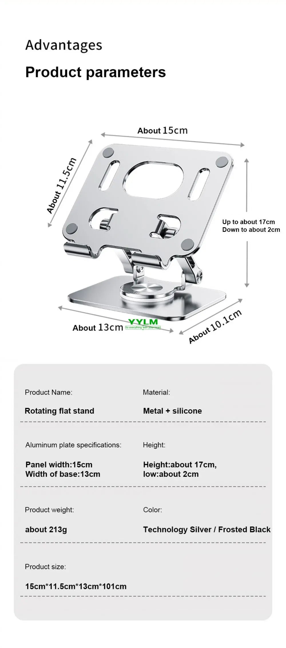 Laptop Bracket Mobile Phone Tablet Bracket Aluminum Alloy Multifunctional Desktop Lazy Bracket 360 Degree Rotation Foldable